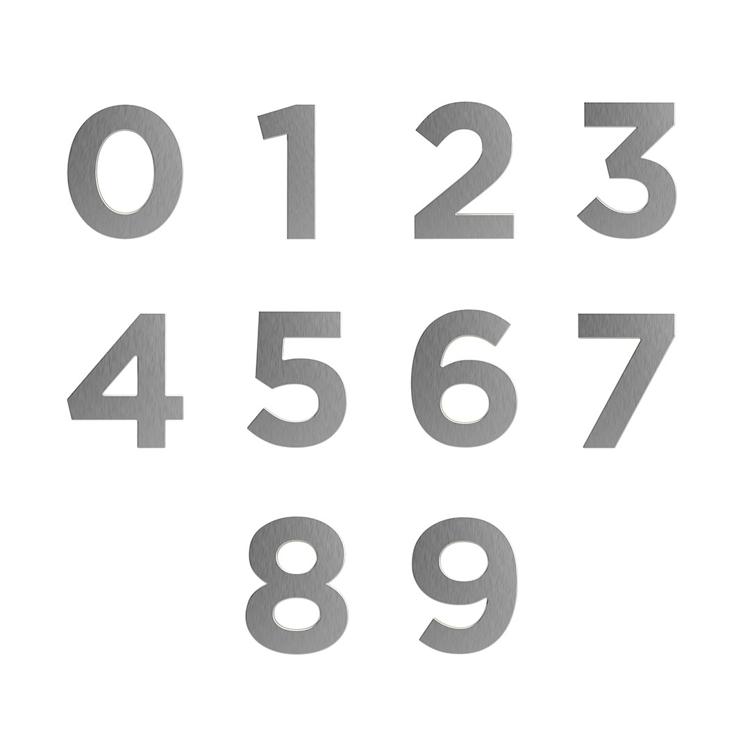 NUMERO RESID 3 ESCOVADO 60MM