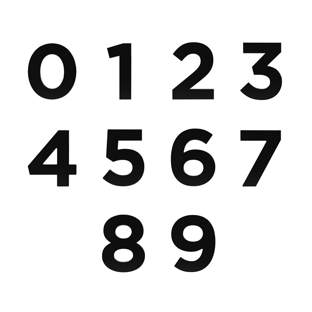 NUMERO RESID 4 PRETO 60MM