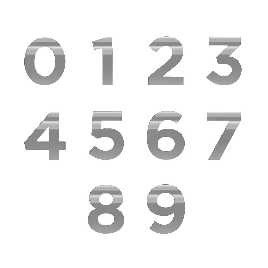 NUMERO RESID 5 CROMADO 60MM