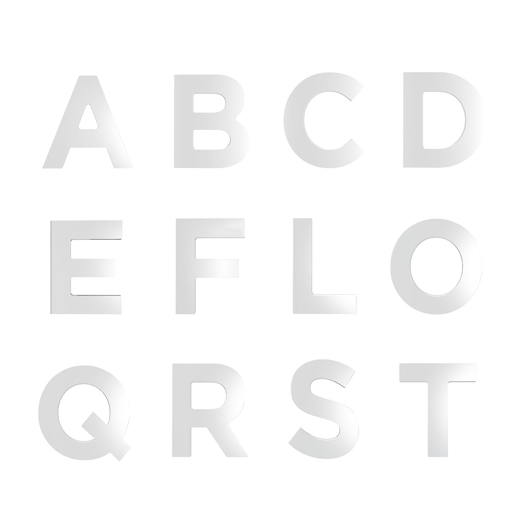 LETRA RESID B BRANCO 60MM