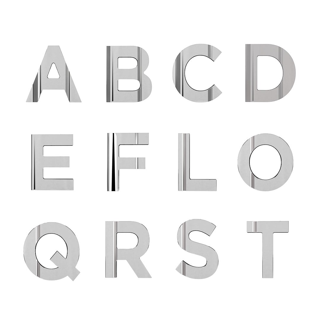 LETRA RESID F CROMADO 125MM