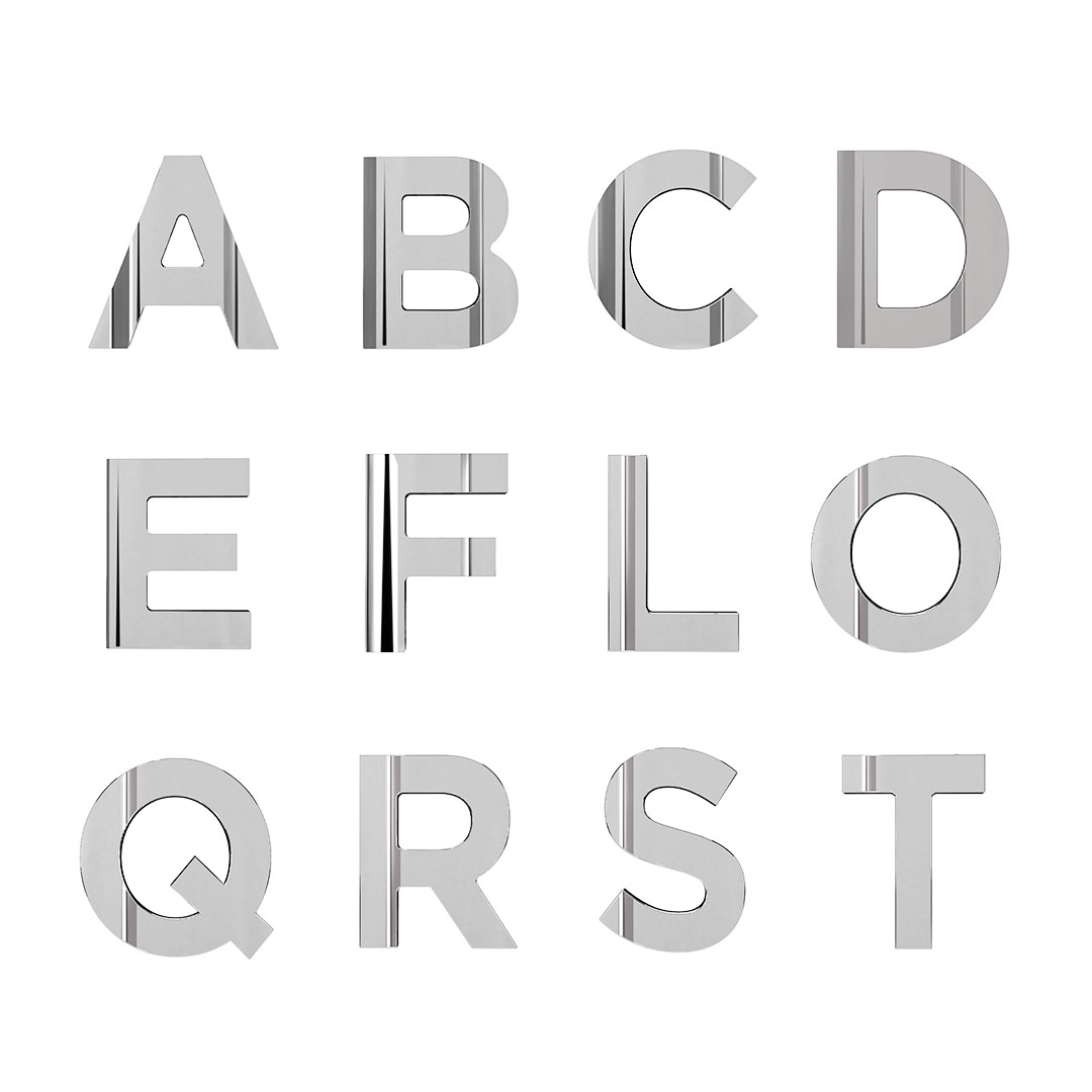 LETRA RESID Q CROMADO 125MM